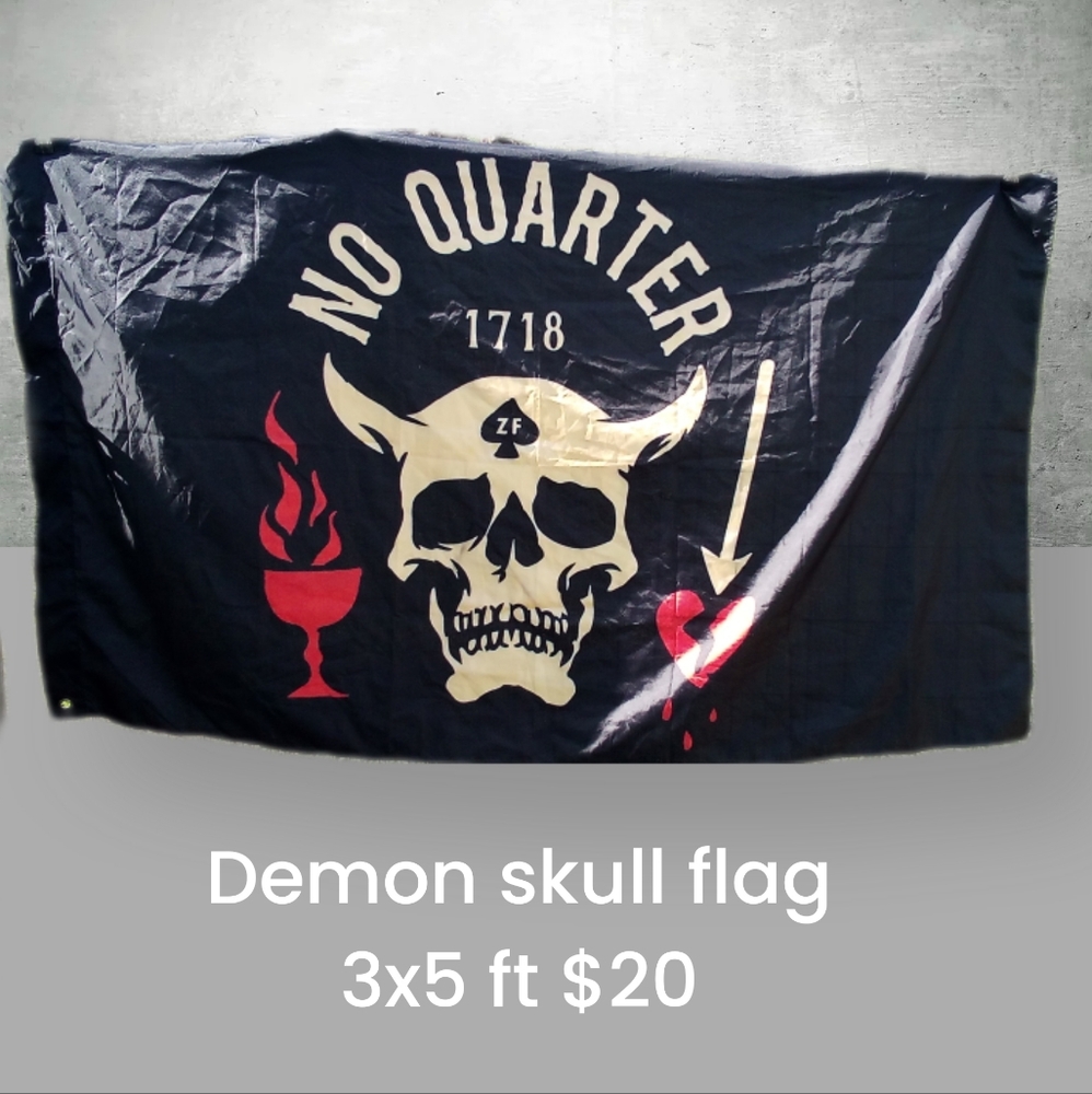 No boundaries Skull Flag